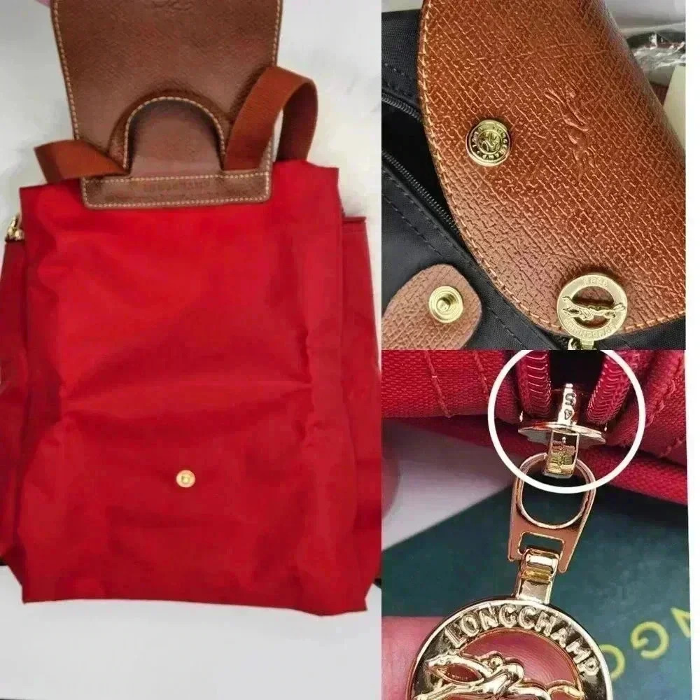 Red LongChamp Versatile Backpack - Picture 14 of 16